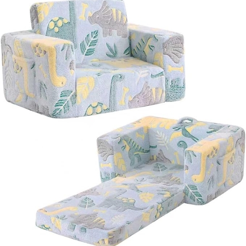 Kids Sofa, 2-in-1 Kid Sofa, Convertible Children Couch to Lounger, Flip Out Kids Chair